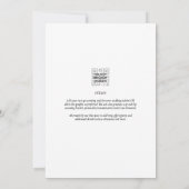 Klassisches Weißes Elegantes Print oder Digitale H Einladung (Rückseite)