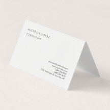 Klassisches Weißes Elegantes Schlichtes Beruflich