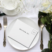 Klassisches weißes Foto All In One Einladung