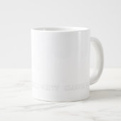 Klassisches weißes Logo Jumbo-Tasse (Vorderseite Rechts)