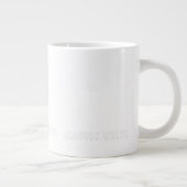 Klassisches weißes Logo Jumbo-Tasse (Rechts)