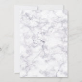 Klassisches weißes Marmor Rosa Lilie Traditionelle Einladung (Rückseite)