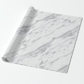 Klassisches weißes Marmorwackelpapier Geschenkpapier (Ungerollt)