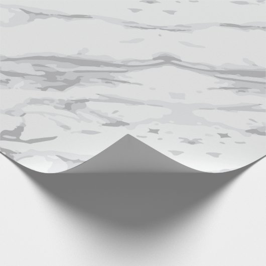 Klassisches weißes Marmorwackelpapier Geschenkpapier (Ecke)