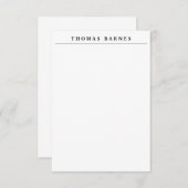 Klassisches Weißes Minimalistisches Schlichtes Ele Begleitkarte (Vorne/Hinten)