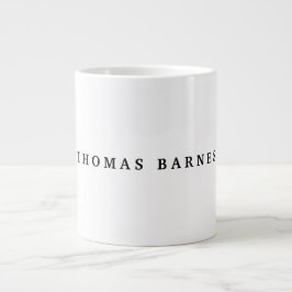 Klassisches Weißes Minimalistisches Schlichtes Ele Jumbo-Tasse