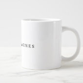 Klassisches Weißes Minimalistisches Schlichtes Ele Jumbo-Tasse (Rechts)