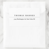 Klassisches Weißes Minimalistisches Schlichtes Ele Rechteckiger Aufkleber (Tasche)