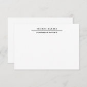 Klassisches Weißes Minimalistisches Schlichtes Ele RSVP Karte (Vorne/Hinten)