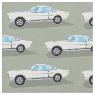 Klassisches weißes Muskel-Auto-Gewebe Stoff