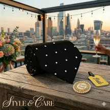 Klassisches weißes Punkte-Muster Schwarze Formal