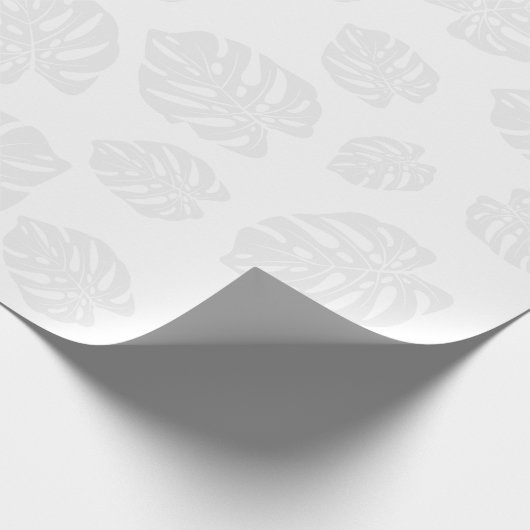 Klassisches weißes Schleifpapier Tropenleaf Geschenkpapier (Ecke)