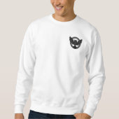 Klassisches weißes Sweatshirt mit feinem AdlerEmbl (Vorderseite)