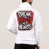 Klassisches weißes Zip Hoodie - Komfortabel & stil (Rückseite)