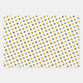 Klassisches White Gold & Silver Polka Dots Moderne Geschenkpapier Set (Vorderseite 2)