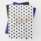 Klassisches White Polka Dot Geschenkpapier (Beispiel)