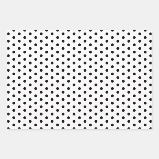 Klassisches White Polka Dot Geschenkpapier (Vorderseite)