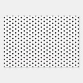 Klassisches White Polka Dot Geschenkpapier Set (Vorderseite)