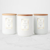 Klassisches White Product Label Gold Frame mit Log Lebensmitteletikett (Flaschen)