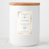 Klassisches White Product Label Gold Frame mit Log Lebensmitteletikett (Vorderseite)