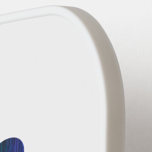 Klassisches White Simple Business Logo Pickleball Schläger (Linke Seite)