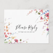 Klassisches Wild buntes Blumenmenü UAWG Postkarte (Vorderseite)