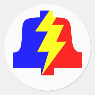 Klassisches Winkel- des Leistungshebelslogo-runder Runder Aufkleber