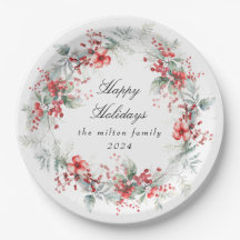 Klassisches Winter Holiday Berries Paper