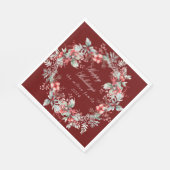 Klassisches Winter Holiday Berries Paper Serviette (Ecke)