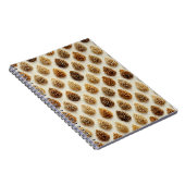 Klassisches Wintermuster Pinecone Notizblock (Rechte Seite)
