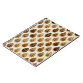 Klassisches Wintermuster Pinecone Notizblock (Linke Seite)