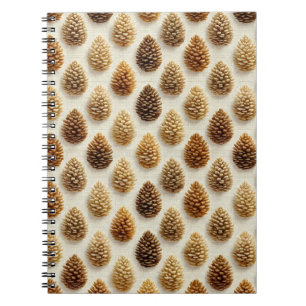 Klassisches Wintermuster Pinecone Notizblock