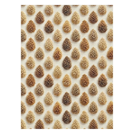 Klassisches Wintermuster Pinecone Tischdecke (Vorderseite)