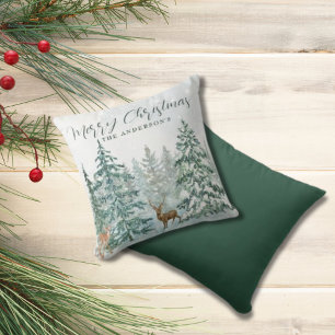 Klassisches Winterwunderland Frohe Weihnachten  Kissen
