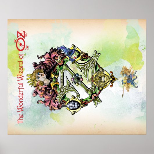 Klassisches Wizard of Oz-Wasserfarbenposter Poster (Vorne)