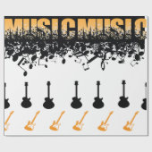 Klassisches Wrapping Paper der Golden Musiknote Geschenkpapier (Flach)