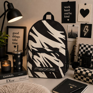 Klassisches Zebramuster Gedruckter Rucksack