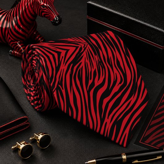 Klassisches Zebrawildtiermuster Krawatte