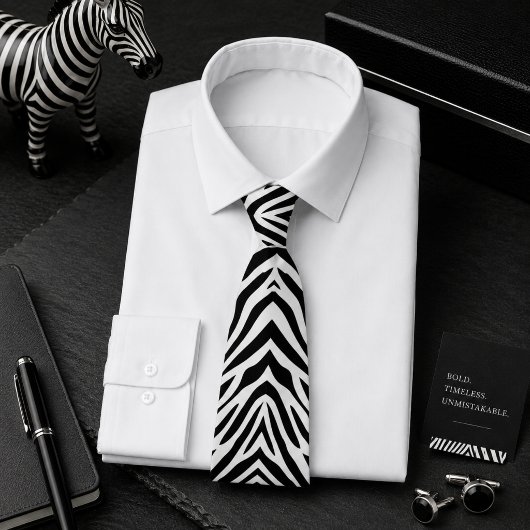 Klassisches Zebrawildtiermuster Krawatte