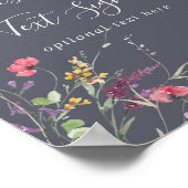 Klassisches Zeichen für Blauer Wildblauch Poster (Ecke)