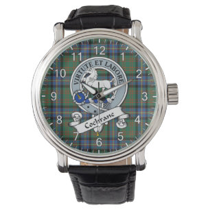Klassisches Zeitloses Clan Cochrane Altes Abzeiche Armbanduhr