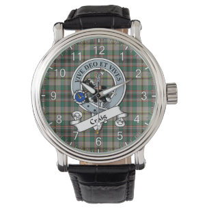 Klassisches Zeitloses Clan Craig Altes Abzeichen T Armbanduhr