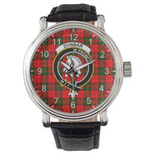 Klassisches Zeitloses Clan Dunbar Modernes Tartan- Armbanduhr