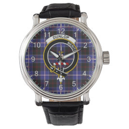Klassisches Zeitloses Clan Dunlop Modernes Tartan- Armbanduhr
