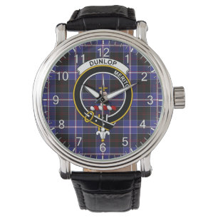 Klassisches Zeitloses Clan Dunlop Modernes Tartan- Armbanduhr