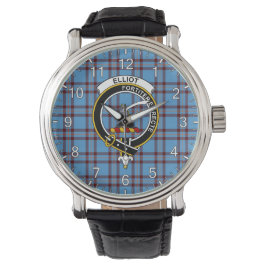 Klassisches Zeitloses Clan Elliot Altes Tartan-Abz Armbanduhr