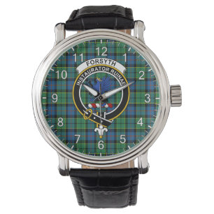 Klassisches Zeitloses Clan Forsyth Ancient Tartan  Armbanduhr