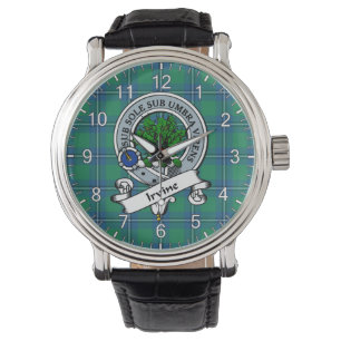 Klassisches Zeitloses Clan Irvine Altes Abzeichen Armbanduhr