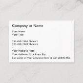 Klassisches Zentrum für Chiropraktiker Visitenkarte (Rückseite)