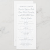 Klassisches Zeremonieprogramm Einladung (Vorne/Hinten)